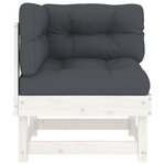 vidaXL Canapés d'angle avec coussins 2 Pièces blanc bois de pin massif