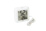 Thermomètre hygromètre à sonde de température filaire blanc