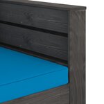 vidaXL Salon de jardin 2 Pièces avec coussins Bois imprégné de gris