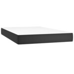 vidaXL Sommier tapissier avec matelas et LED Noir 120x200cm Similicuir