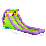 Happy Hop Toboggan à eau gonflable avec pataugeoire 600x215x255 cm PVC