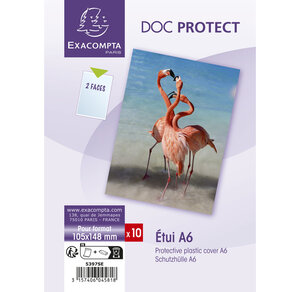 Sachet De 10 Étuis De Protection Simple Pvc Lisse 20/100e - A6 - X 10 - Exacompta