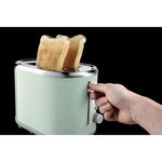 RUSSELL HOBBS 25080-56 Toaster Grille Pain Bubble Fentes XL, Cuisson Réglable - Vert