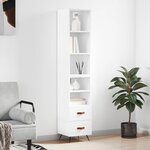 vidaXL Buffet haut Blanc 34 5x34x180 cm Bois d'ingénierie