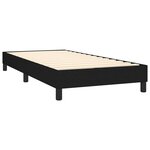 vidaXL Lit à sommier tapissier avec matelas Noir 100x200 cm Tissu