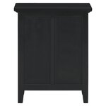 vidaXL Table de chevet noir 60x30x75 cm bois d'acajou massif