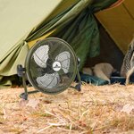 Bestron ventilateur de sol d'extérieur rechargeable aod12accu vert