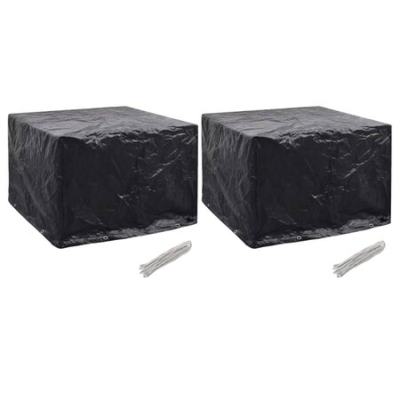 vidaXL Housses de salon de jardin 2 Pièces 8 œillets 122x112x98 cm