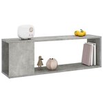 vidaXL Meuble TV Gris béton 100x24x32 cm Aggloméré