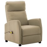 vidaXL Fauteuil de massage Cappuccino Similicuir