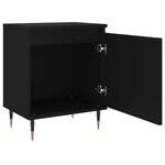 vidaXL Tables de chevet 2 Pièces noir 40x30x50 cm bois d'ingénierie