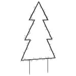 vidaXL Décoration lumineuse arbre de Noël avec piquets 115 LED 90 cm