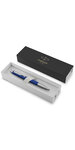PARKER Vector stylo bille, bleu avec attributs chromés, pointe moyenne, encre bleue, coffret cadeau