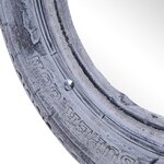 vidaXL Miroir Blanc 50 cm Pneu en caoutchouc recyclé