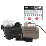 vidaXL Pompe de piscine avec minuterie Noir 0 25 CH  8000 l / h
