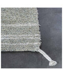 Tapis coton réversible - bleu et beige - 170 x 240 cm