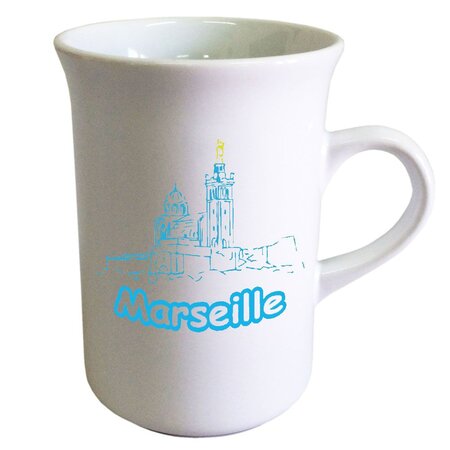 Tasse allongée pour le thé en céramique marseille cbkreation