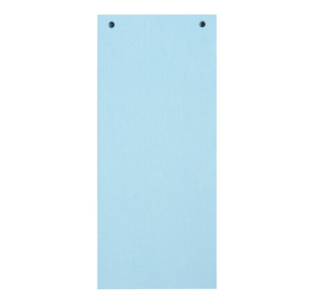 Paquet 100 Fiches Intercalaires Horizontales Unies Perforées Forever - 105x240mm - Bleu Clair - X 12 - Exacompta