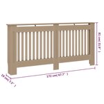 vidaXL Cache-radiateur 172x19x81 cm MDF