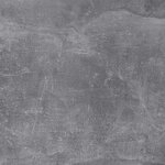 FMD Table de chevet avec 3 tiroirs Gris béton et blanc brillant