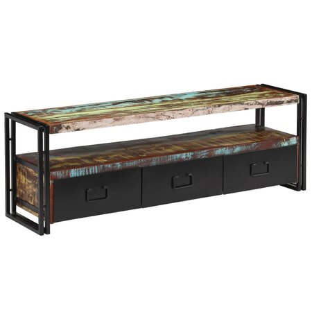 vidaXL Meuble TV Bois de récupération massif 120 x 30 x 40 cm