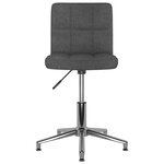 vidaXL Chaises pivotantes à manger lot de 2 gris foncé tissu