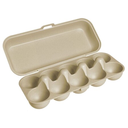 Boîte 10 oeufs bioplastique beige