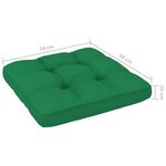 vidaXL Pouf palette de jardin vert bois de pin imprégné