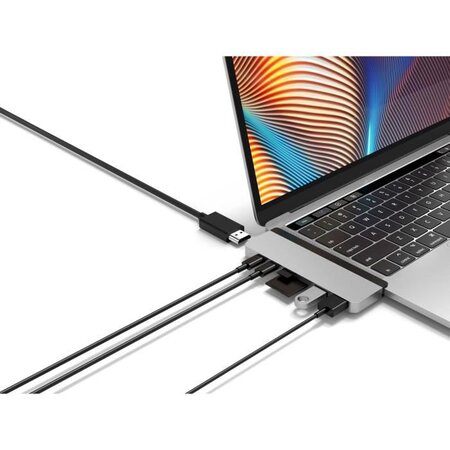 HYPER HyperDrive DUO 7-en-2 pour MacBook Pro - Ports : HDMI 4K60Hz - Silver