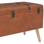 vidaXL Tabourets de rangement 3 Pièces Brun roux Similicuir