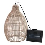 Suspension solaire bohème holiday beige polyrotin h42cm