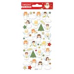 Stickers mousse 3D - Anges de Noël