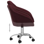 vidaXL Chaises pivotantes à manger lot de 4 violet tissu