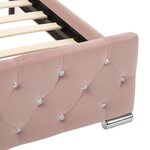 vidaXL Cadre de lit Rose Velours 180x200 cm