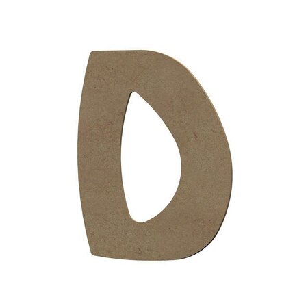 Lettre majuscule D en bois MDF à décorer - 15 cm