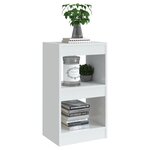 vidaXL Bibliothèque/Séparateur de pièce Blanc brillant 40x30x72 cm