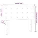 vidaXL Tête de lit à LED Cappuccino 80x5x78/88 cm Similicuir