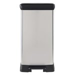 Curver Poubelle duo à pédale Deco 23L+23L Argenté