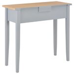 vidaXL Table de console et coiffeuse Gris 79x30x74 cm Bois