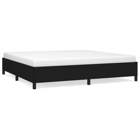 vidaXL Cadre de Lit Noir 200x200 cm Tissu