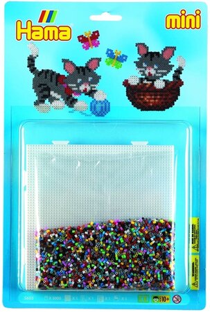 Kit perles et plaques mini (petites perles Ø2 5 mm) Chat