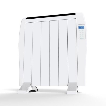 Radiateur Émetteur Thermique Avec 6 Éléments En Aluminium 900W Blanc Noir