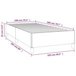 vidaXL Cadre de lit Vert 100 x 200 cm Tissu