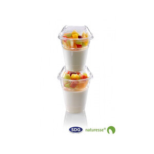 Couvercle pla avec trou pour gobelet - sdg - lot de 1200 -  - acide polyactique (pla)