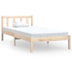 vidaXL Cadre de lit Bois de pin massif 90x200 cm