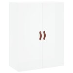 vidaXL Buffet haut Blanc brillant 69 5x34x180 cm Bois d'ingénierie