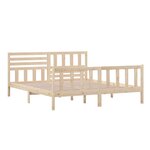 vidaXL Cadre de lit Bois massif 180x200 cm Super King