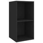 vidaXL Meubles TV muraux 4 Pièces Noir Aggloméré