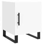 vidaXL Tables de chevet 2 Pièces blanc 40x40x50 cm bois d’ingénierie