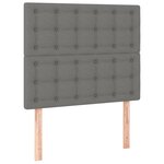 vidaXL Lit à sommier tapissier avec matelas Gris foncé 80x200 cm Tissu